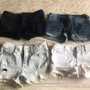 Bundle of distressed jean shorts